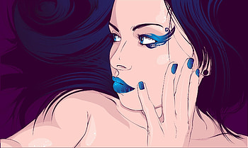 Vector, Girl, Tattoo, Hair, Face, Manicure, Makeup, Traits, Features, Tattooing HD wallpaper