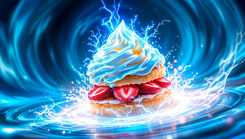 Strawberry Shortcake Delight - Ultra, dessert, cupcake, strawberry, Electric HD wallpaper