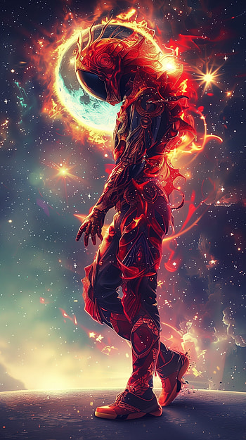 Cosmic Flare Astronaut HD phone wallpaper