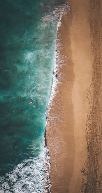 Shore, aerial view, sealine HD phone wallpaper