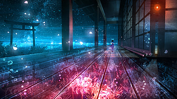 Colorful Anime Scenery Anime HD wallpaper