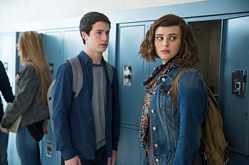 Clay And Hanna In 13 Reasons Why, 13-reasons-why, tv-shows, girls, actress, katherine-langford, dylan-minnette HD wallpaper