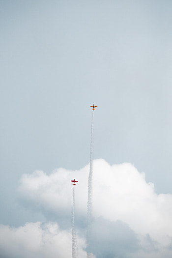 Sky, Clouds, Airplanes, Miscellanea, Miscellaneous, Flight, Track, Trace HD phone wallpaper