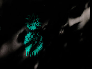 Dark, Shadow, Wall, Graffiti, Pineapple HD wallpaper