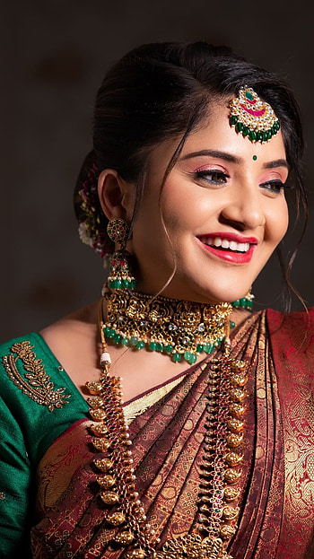 Karunya Ram, kannada actress, saree beauty HD phone wallpaper