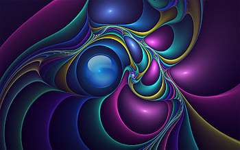 Richly Deserved, blue, streams, purple, abstract, yellow, green, curves, balls HD wallpaper