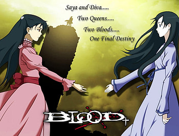 finals-saya+diva, blood, gold HD wallpaper