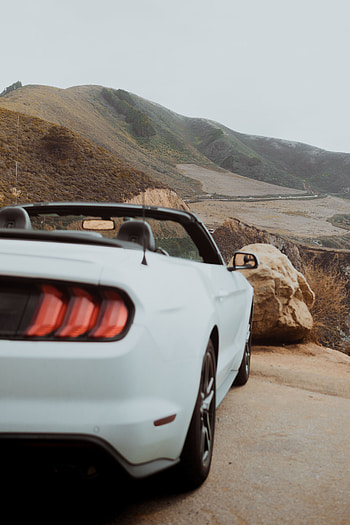 Mountains, Cars, Car, Machine, Back View, Rear View, Cabriolet HD phone wallpaper