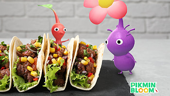 Pikmin Feast: Vibrant of Colorful Creatures and Tasty Tacos, Pikmin HD wallpaper