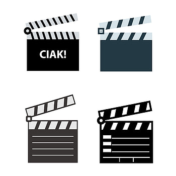 Clapperboard set, White background, Vector art HD phone wallpaper