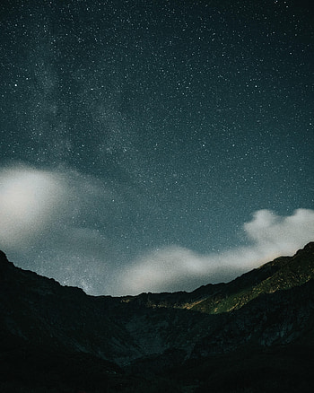 Nature, Mountains, Stars, Night, Clouds, Rocks, Starry Sky HD phone wallpaper