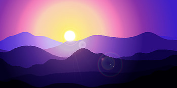 Sunset Mountain Minimal Art , mountains, sunset, artist, artwork, digital-art, minimalism, minimalist HD wallpaper