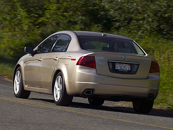 Auto, Trees, Acura, Cars, Asphalt, Back View, Rear View, Speed, Style, Akura, Tl, 2004, Beige Metallic HD wallpaper
