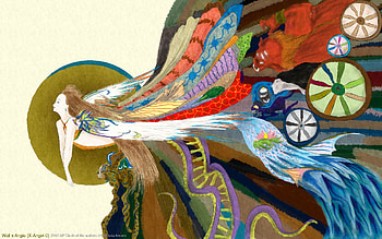 multicolor, kimono, fairies, Yoshitaka Amano - / Jam.com HD wallpaper