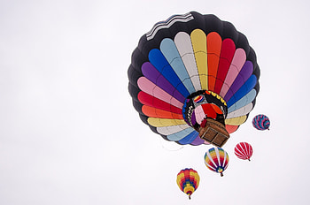 Sky, Miscellanea, Miscellaneous, Multicolored, Motley, Flight, Balloon HD wallpaper