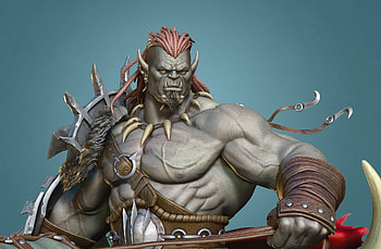 Orc rider & bull creature creation, ZBrush artwork, Epic fantasy, Impressive design HD wallpaper