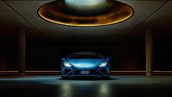 Blue Lamborghini Huracan EVO sport, supercar HD wallpaper
