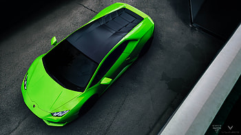 Green Lamborghini Huracan Upper View , lamborghini-huracan, lamborghini, 2018-cars, cars HD wallpaper