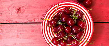 Wooden background, Bowl of fruits, cherry , Fresh and inviting HD wallpaper