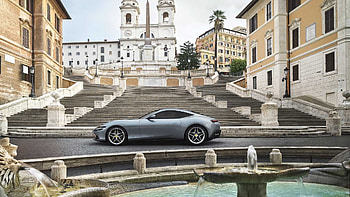 Spanish Steps, Roma versus Conti GT Speed DBS, Exciting drag race HD wallpaper