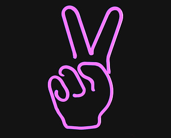 Neon peace, , Backgrounds, Vibrant HD wallpaper