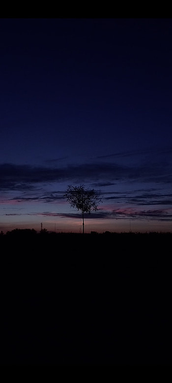 Night sky, atardecer, cloud, aestethic, sunset, black, noche, luna HD phone wallpaper