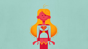 Supergirl Minimal Abstract , supergirl, superheroes, minimalism, minimalist, artist, artwork, digital-art, artstation HD wallpaper