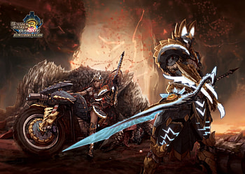 Descent into Hades, hunter, tri, longsword, monster, zingore HD wallpaper