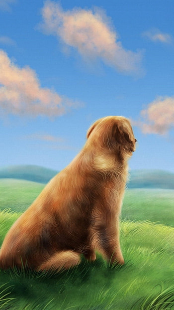 Cartoon Dog, Beautiful, Dog Painting HD phone wallpaper