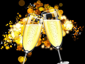 Happy New Year, Party, New Year, Champagne HD wallpaper