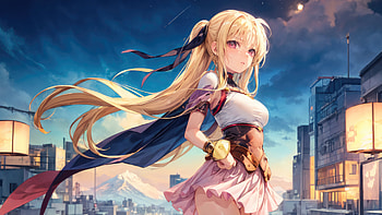 Enchanting Long Haired Anime Beauty, anime-girl, anime, artist, artwork, digital-art HD wallpaper