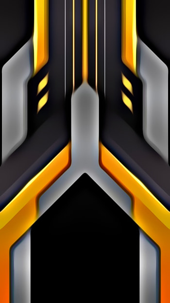 Black gray yellow flat, digital, orange, tech, new, material, texture, cool, design, pattern, gamer HD phone wallpaper
