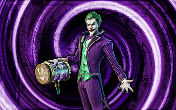 The Joker, violet grunge background, Fortnite, vortex, Fortnite characters, The Joker Skin, Fortnite Battle Royale, The Joker Fortnite HD wallpaper