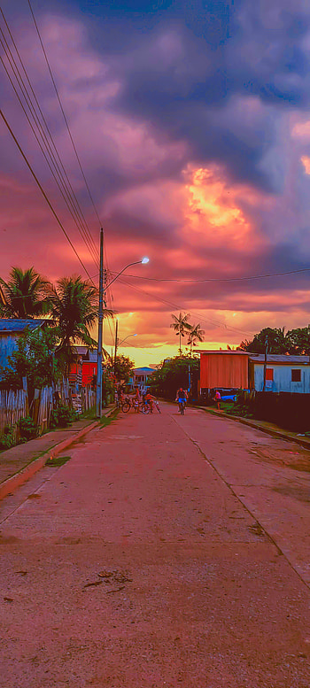 Rua, Nuvem, Céu HD phone wallpaper