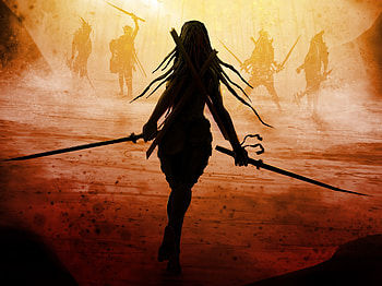 fantasy anime warrior guy | Graceful girl, warrior, sword, fog . HD wallpaper