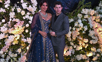 Priyanka Chopra, Nick Jonas, Wedding receptions, Glamour HD wallpaper
