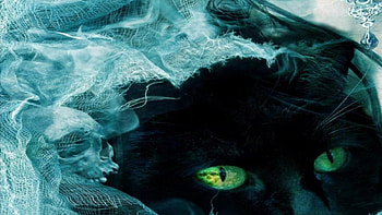 Horrible Girl And Cat, cat, abstract, 3d, woman HD wallpaper