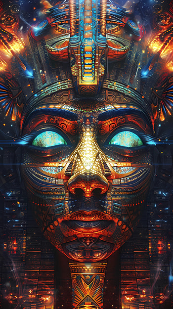 Shaman pharaoh, Pharaoh, Egypt, fantasy, portrait HD phone wallpaper