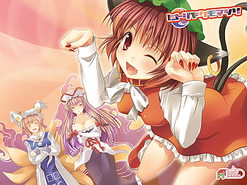 Chen, Ran & Yukari, nyan, ran, cute, cat, chen, neko, touhou, yakumo, yukari HD wallpaper