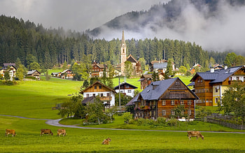 Village , Scenic beauty, Tranquil atmosphere, idyllic surroundings HD wallpaper