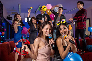 Karaoke at Blu O Rhythm & Bowl, Fun activity, Bowling alley karaoke, Party vibes HD wallpaper