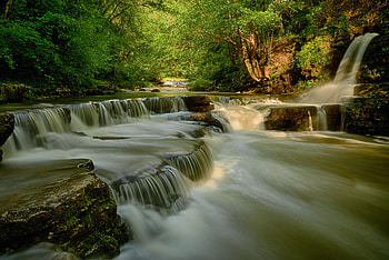 Waterfall, falls, nature, water HD wallpaper