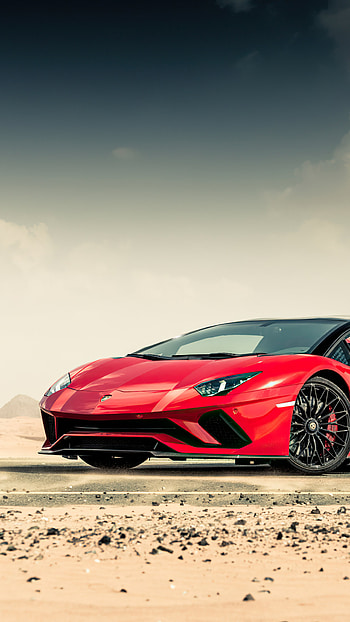 Red Lamborghini Aventador, 2020 Sony Xperia HD phone wallpaper