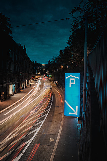Cities, City, Building, Road, Long Exposure, Neon HD phone wallpaper
