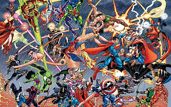 DC vs. Marvel, , Comic book matchup, Superhero rivalry HD wallpaper