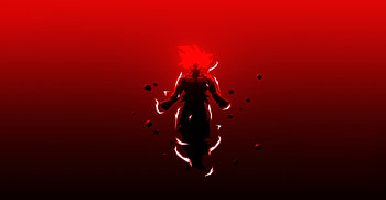 goku ui/mui red & black HD wallpaper