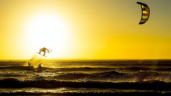 Kitesurfing , Ultra high definition, display, background HD wallpaper