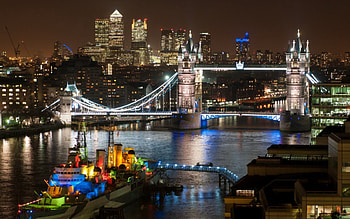 Nature at night, Nature, City, Night, Bridge HD wallpaper