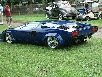 So Low, blue, low, car, show HD wallpaper