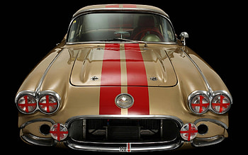 1960 Corvette Rally Car, 1960, Stripes, Cars, Corvette HD wallpaper